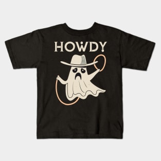 Howdy Ghost || Cute Halloween || Sad Ghost Kids T-Shirt